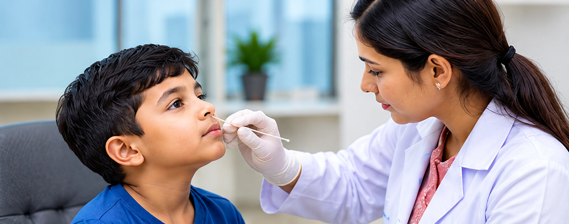Clinical examination as part of an allergy evaluation