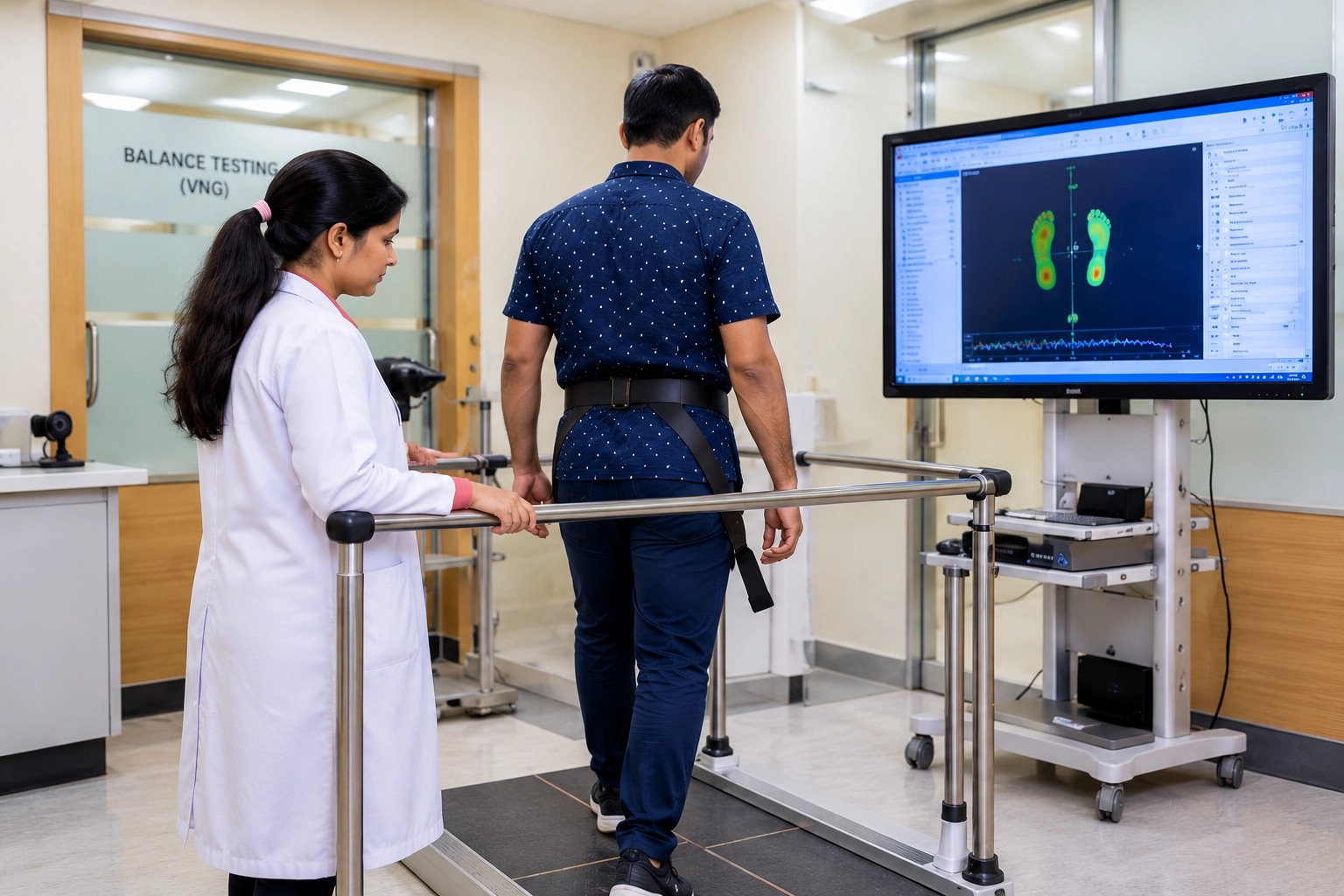 Modern balance testing suite for vertigo assessment