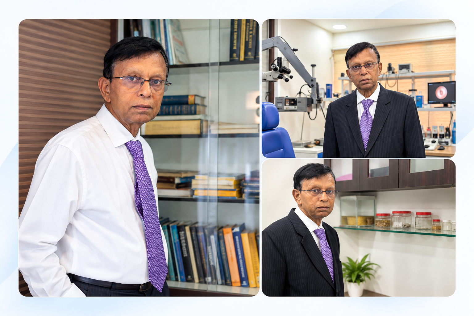 Doctor and clinic setting for ENT consultation